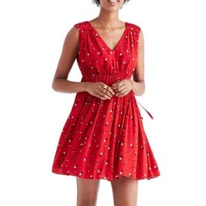 Madewell Red Flowy Summer Dress